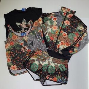 Adidas Farm Rio Jardim Agharta Set Jacket Tank T-shirt Shorts M L Floral